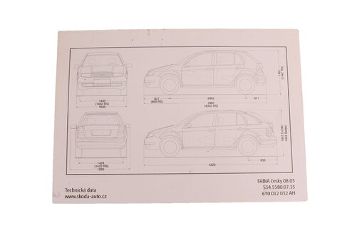 Technická data FABIA CZ 2003