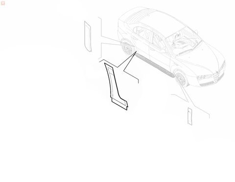 Ochraná folie prahu zadní pravá P