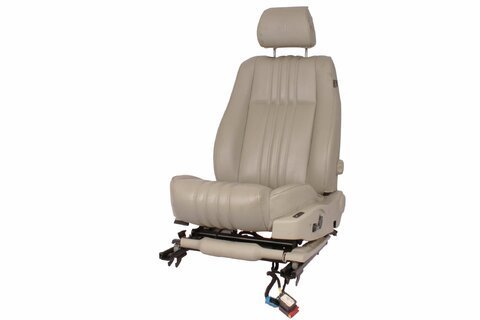 Sedačka řidiče komplet šedá kůže