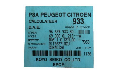 Řídící jednotka servořízení 9662993380