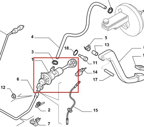 Hlavní spojkový válec 55192726