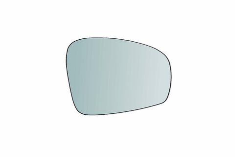 Sklo zpětného zrcátka s držákem pravé