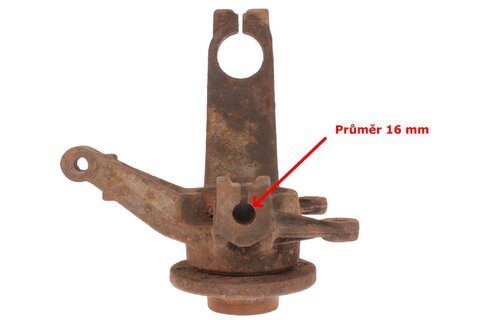 Levá L přední těhlice s ložiskem - spodní čep 16mm - poloosa 23dr.