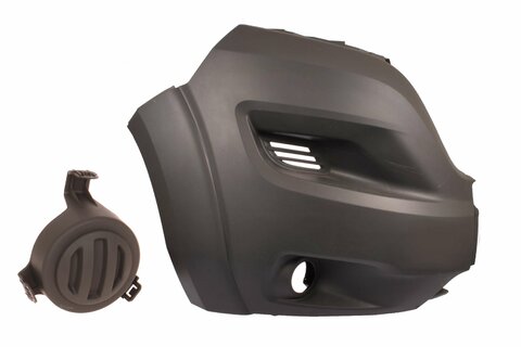 Roh předního nárazníku šedý pravý 2014- (s plastovými lemy)