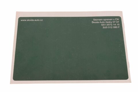 Seznam opraven v ČR (návod) 3U0012080F