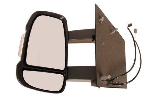 Levé zpětné zrcátko manuálně ovládané dlouhé s čidlem a blikačem (pro oranžovou žárovku) 190mm