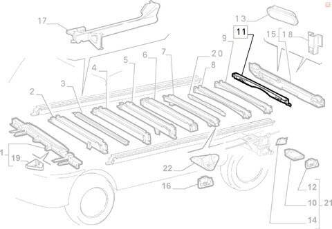 Příčný nosník - zadní