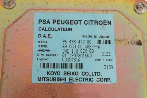 Řídící jednotka posilovače řízení 9649847780