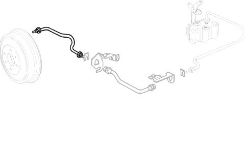 Brzdová trubka zadní pravá P