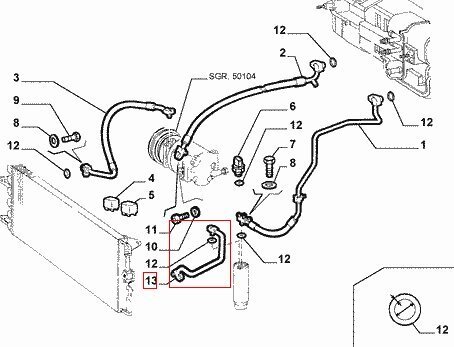 Trubka klimatizace orig.