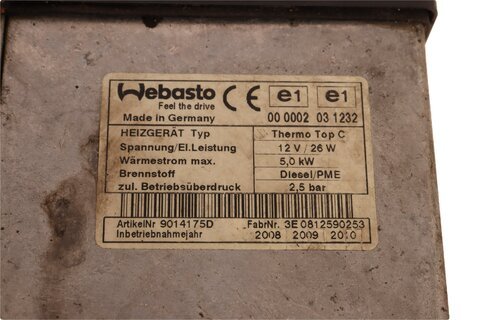 WEBASTO spalovací komora 7L6815071G