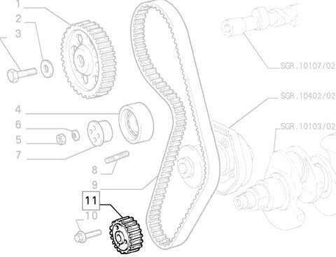 Řemenice rozvodu klikové hřídele original