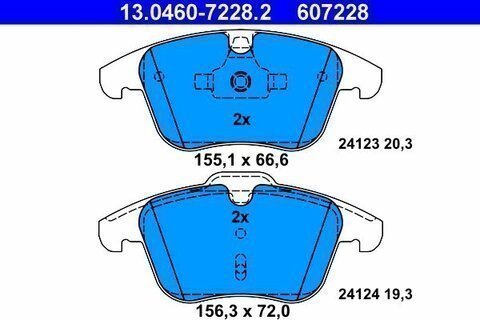 Sada brzdových destiček přední  07-14