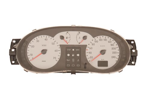 Přístrojový štít - benzín - 240km/h