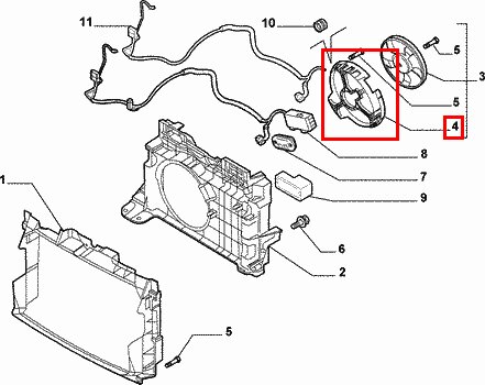 Držák ventilátoru  AC orig.