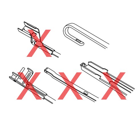 Plochý stěrač RETRO CLIP 650 mm