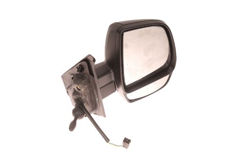 Zrcátko pravé mechanické černé s blikačem (dvě skla)