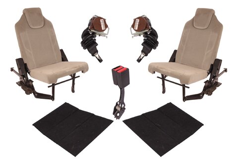 Třetí řada sedaček a příslušenství - béžová