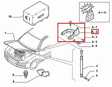 Pant kapoty pravý P originál