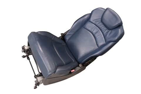 Sedačka 2/3. řady (levá/pravá) komplet modrá kůže SED-403