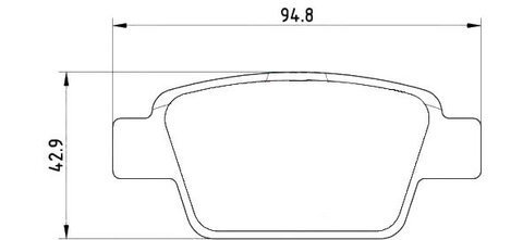 Brzdové destičky zadní (komplet s montážním materiálem)