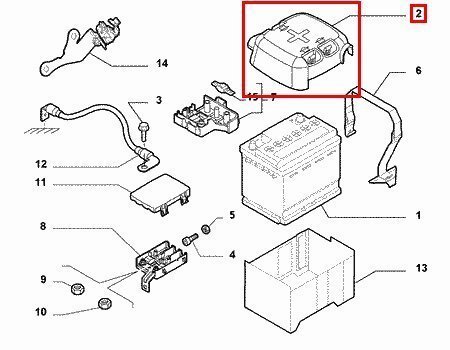 Kryt konektoru baterie (originál)