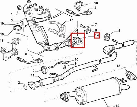 Těsnění výfukového potrubí orig.