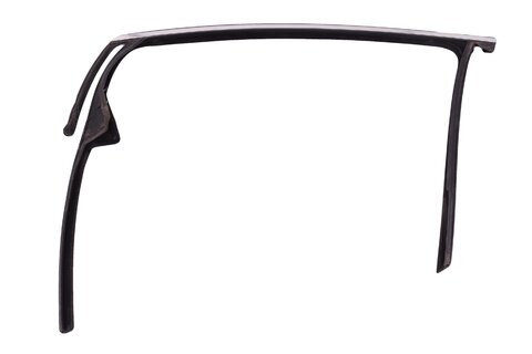 Vodící lišta skla předních dveří levá L chrom - 13347239