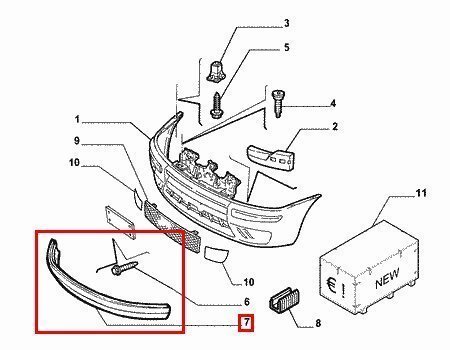 Spoiler předního nárazníku