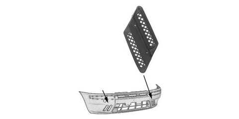 Mřížka předního nárazníku levá 3 dv orig