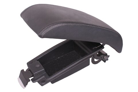 Loketní opěrka černá s bílým obšitím   chromová lišta AM21-R045J98-AA3ZHE