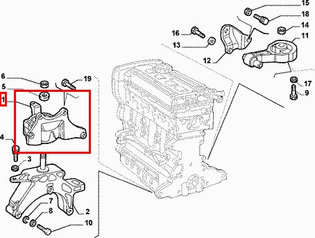 Držák převodovky orig