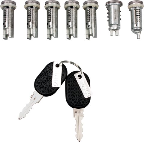 Sada cylindrických zámků s klíči