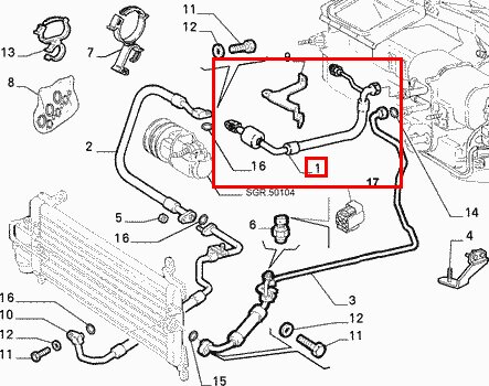 Hadice klimatizace 1.2 MPI 8V/16V, 1.2 SPI