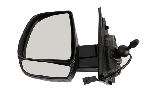 Zrcátko levé mechanické černé s blikačem (dvě skla)