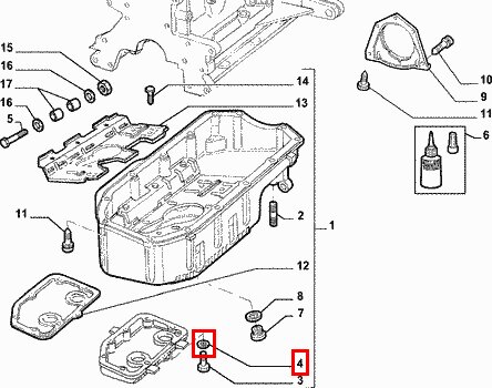 Těsnění výpustného šroubu na hliníkovou vanu orig.