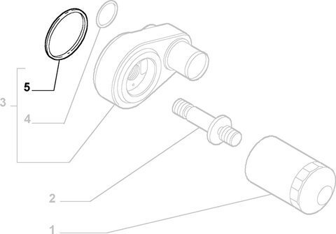 Hermetické těsnění olejového výměníku (90 mm)