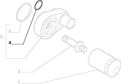 Hermetické těsnění olejového výměníku (44mm)