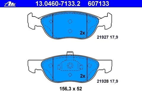 Brzdové destičky přední