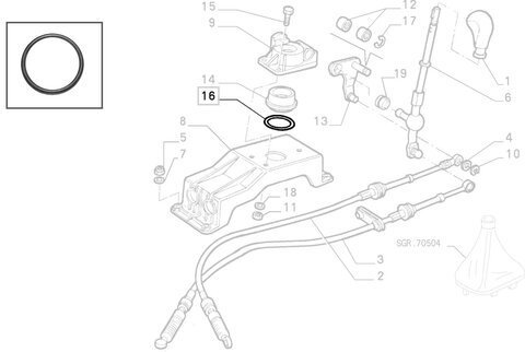 Těsnění hermetické řadící páky