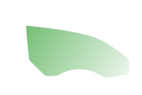 Sklo boční přední pravé zelené 1K8845202B