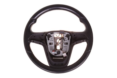 Volant multifunkční hladký černý kožený 13351029