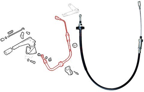 Lanko ruční brzdy přední