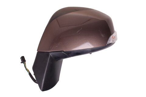 Levé zpětné zrcátko elektricky ovládané vyhřívané asférické elektricky sklopné s blikačem a teplotním čidlem pro lak - 10pinů