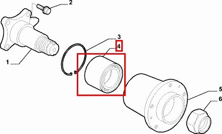 Ložisko zadního kola