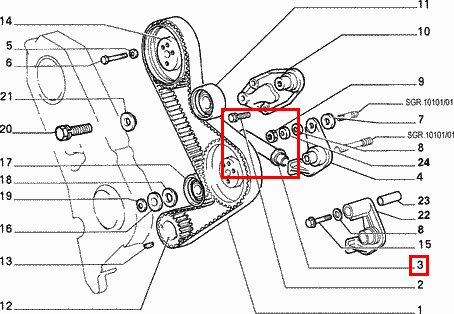 Napínák rozvodů orig.