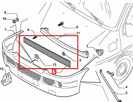 Mřížka nárazníku orig.