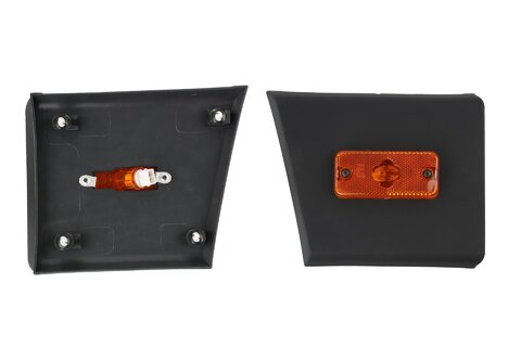 Boční lišta dveřního rámu s pozičním světlem pravá (černá)