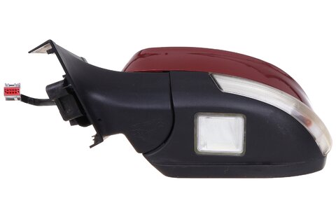 Zrcátko elektrické lakovací - levé, 2007- (9 kabelů, červený konektor, osvětl. nástup, blikač, výhřev) 8M51-17683-TF