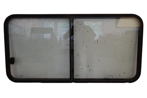 Okno pravé posuvné dveře zelené otevírací BUS 123 cm